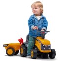 FALK Traktorek Jeździk JCB Pomarańczowy Z Przyczepką Łopatka Grabki