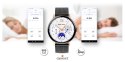 Smartwatch Damski Giewont GW330-5 Różowe Złoto-Czarny Pasek Silikonowy + Czarna Bransoleta