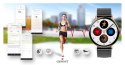 Smartwatch Damski Giewont GW330-5 Różowe Złoto-Czarny Pasek Silikonowy + Czarna Bransoleta