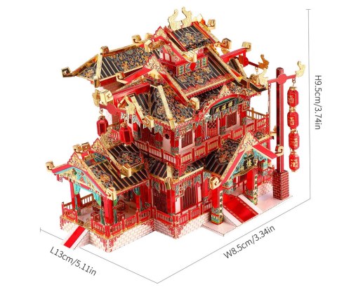 Piececool Puzzle Metalowe Model 3D - Restauracja Tang