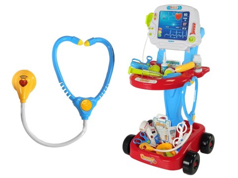 Zestaw Lekarski na Wózku Doktor 17 Elementów EKG
