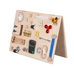 Tablica manipulacyjna drewniana sensoryczna dwustr