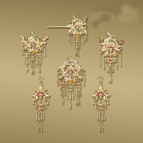 Piececool Puzzle Metalowe Model 3D Biżuteria Podniebnego pałacu