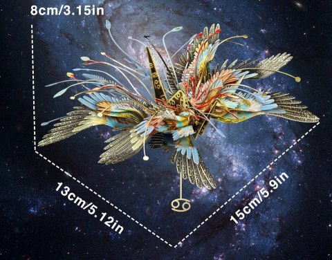 Piececool Puzzle Metalowe Model 3D Rak Cancer