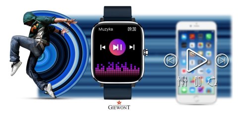 Smartwatch Giewont GW230-4 Srebrno-Niebieski
