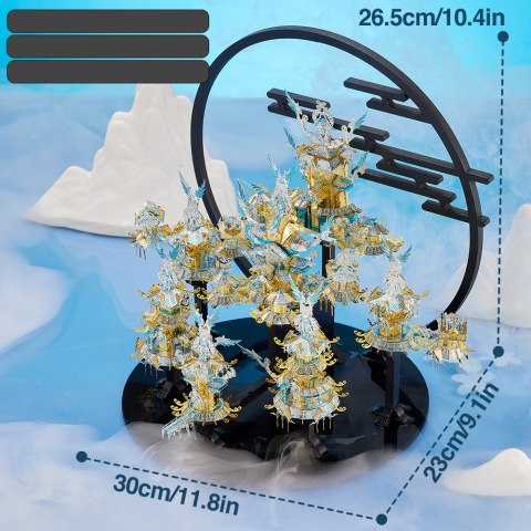 Piececool Puzzle Metalowe Model 3D Pałac Jadeitowego Basenu