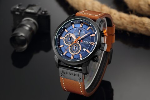 ZEGAREK MĘSKI CURREN 8291 - CHRONOGRAF (zc033c) + BOX