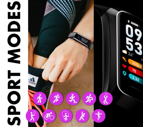 SMARTBAND DAMSKI Rubicon RNCF05 - TERMOMETR, PULSOKSYMETR (sr044c)
