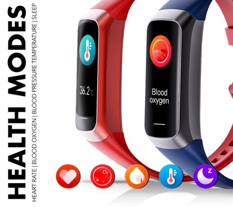 SMARTBAND DAMSKI Rubicon RNCF05 - TERMOMETR, PULSOKSYMETR (sr044d)