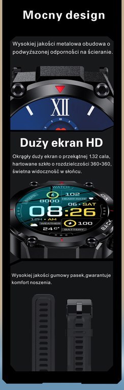 SMARTWATCH MĘSKI GRAVITY GT8-6 - z GPS (sg017f)