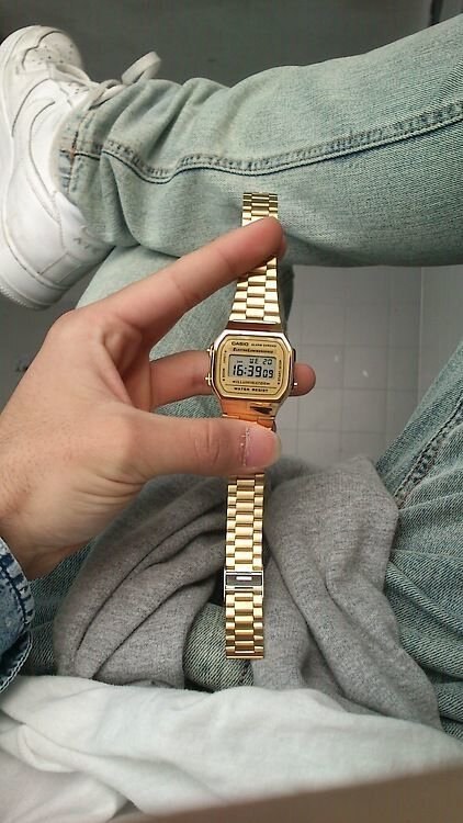 ZEGAREK MĘSKI CASIO A168WG-9W (zd088b) - KLASYKA