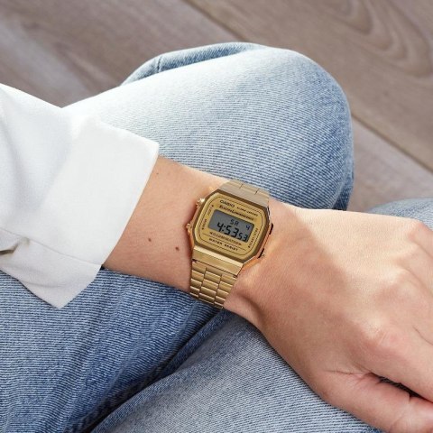 ZEGAREK MĘSKI CASIO A168WG-9W (zd088b) - KLASYKA