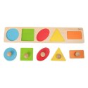 CLASSIC WORLD Drewniana Układanka Geometryczna MONTESSORI Sorter Kształtów Nauka Kolorów 6el.