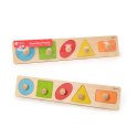 CLASSIC WORLD Drewniana Układanka Geometryczna MONTESSORI Sorter Kształtów Nauka Kolorów 6el.