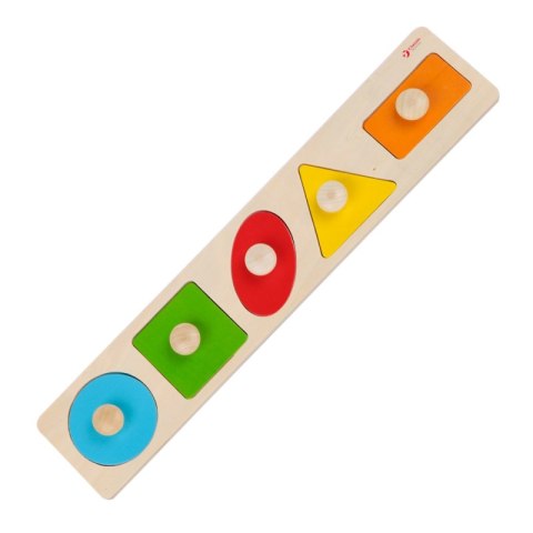 CLASSIC WORLD Drewniana Układanka Geometryczna MONTESSORI Sorter Kształtów Nauka Kolorów 6el.