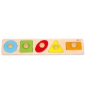 CLASSIC WORLD Drewniana Układanka Geometryczna MONTESSORI Sorter Kształtów Nauka Kolorów 6el.