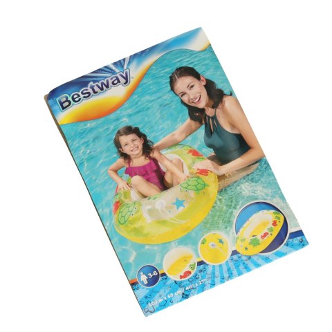 BESTWAY 34037 Materac dmuchany ponton łódka materac żółty 3-6 lat
