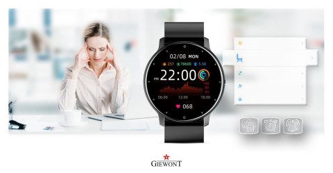 Smartwatch Giewont GW120-2 Czarny-Czarny