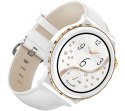 Smartwatch Damski Rubicon RNCE92-2 Złoty-Biały Skórzany Pasek + Biały Silikonowy Pasek
