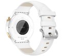 Smartwatch Damski Rubicon RNCE92-2 Złoty-Biały Skórzany Pasek + Biały Silikonowy Pasek