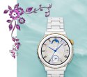 Smartwatch Damski Rubicon RNCE92-2 Złoty-Biały Skórzany Pasek + Biały Silikonowy Pasek