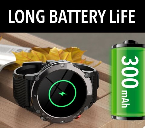 Smartwatch Rubicon RNCE91 Srebrno-Czarny