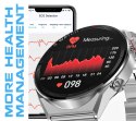 Smartwatch Rubicon RNCE99-1 Srebrno-Srebrny + Czarny Pasek Silikonowy