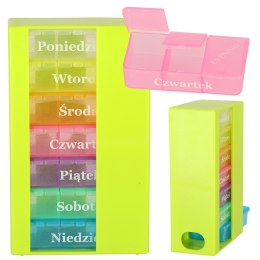 Pojemnik organizer na tabletki tygodniowy stojący