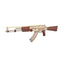 ROBOTIME Drewniane Mechaniczne Puzzle 3D - Karabin AK-47