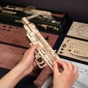 ROBOTIME Drewniane Mechaniczne Puzzle 3D - Karabin AK-47