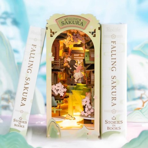 ROBOTIME Składany Drewniany Model 3D LED - Opadająca Sakura