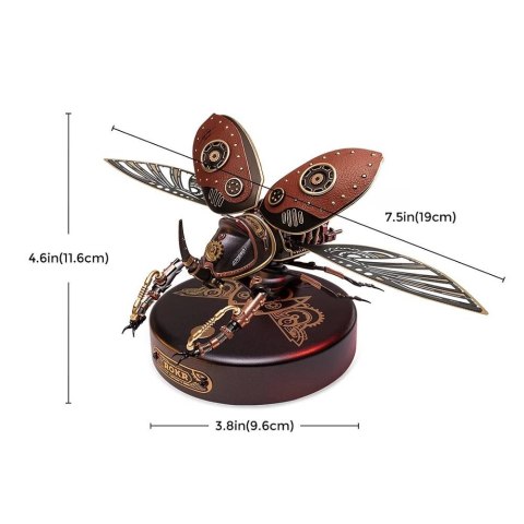 ROBOTIME Składany Drewniany Model 3D - Mechaniczny Chrząszcz
