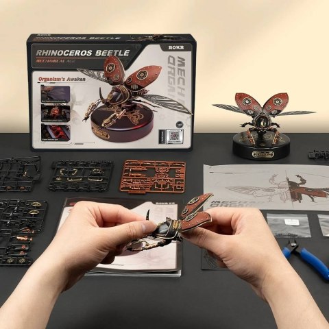 ROBOTIME Składany Drewniany Model 3D - Mechaniczny Chrząszcz