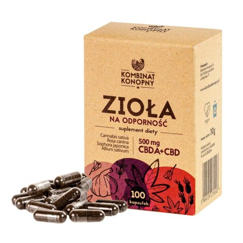 Zioła na odporność - Kombinat Konopny - 100 kapsułek, 500mg CBD