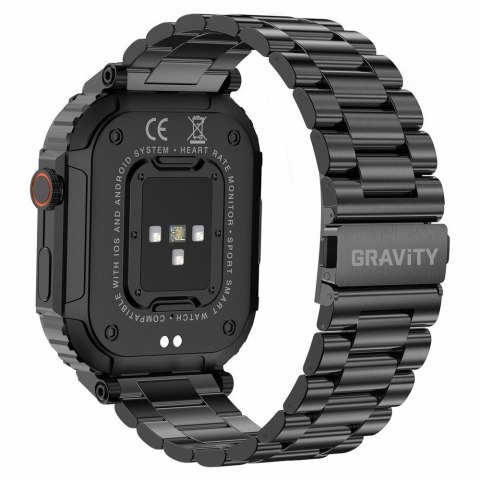 SMARTWATCH MĘSKI Gravity GT6-2 - WYKONYWANIE POŁĄCZEŃ, MONITOR SNU (sg020b)