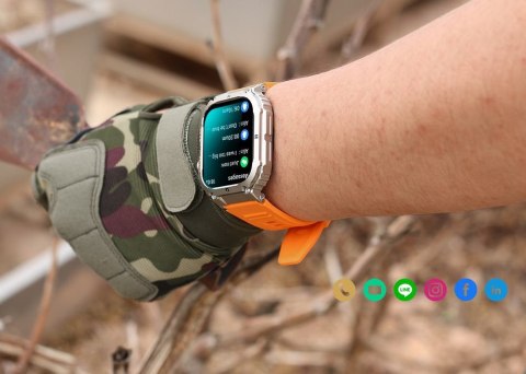 SMARTWATCH MĘSKI Gravity GT6-2 - WYKONYWANIE POŁĄCZEŃ, MONITOR SNU (sg020b)