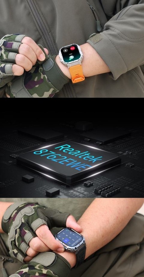 SMARTWATCH MĘSKI Gravity GT6-2 - WYKONYWANIE POŁĄCZEŃ, MONITOR SNU (sg020b)