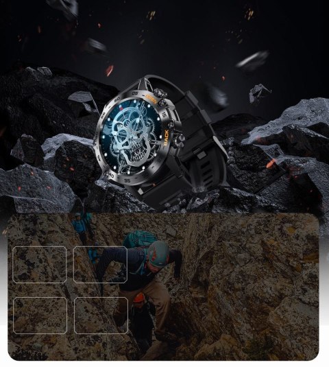 SMARTWATCH MĘSKI Gravity GT9-1 - WYKONYWANIE POŁĄCZEŃ, CIŚNIENIOMIERZ (sg021a)