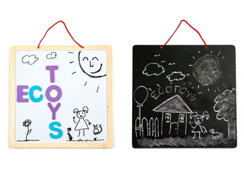 Tablica edukacyjna 3w1 magnetyczna kredowa literki