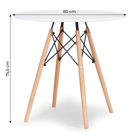 Stół stolik nowoczesny jadalni salonu kuchni 80cm
