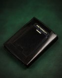 Duży, skórzany portfel męski bez zapięcia — Peterson