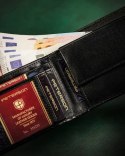 Skórzany portfel męski bez zapięcia zewnętrznego — Peterson