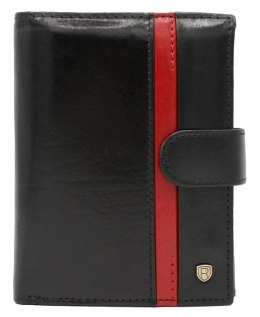 Portfel męski skórzany 22313L-RVTP BLACK+RED