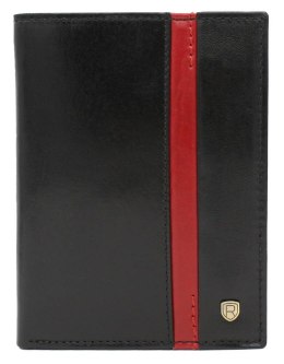 Portfel męski skórzany 22314-RVTP BLACK+RED