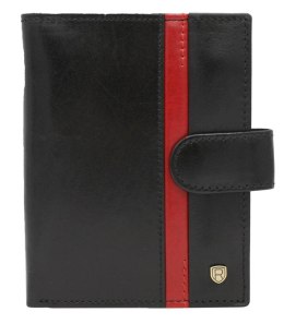 Portfel męski skórzany 22314L-RVTP BLACK+RED