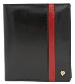 Portfel męski skórzany 22316-RVTP BLACK+RED