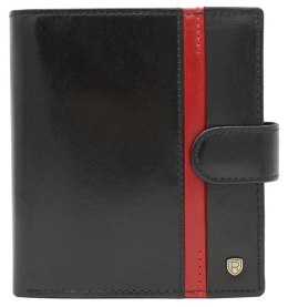 Portfel męski skórzany 22317L-RVTP BLACK+RED