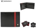Portfel męski skórzany 22319-RVTP BLACK+RED