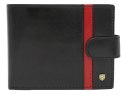 Portfel męski skórzany 22320L-RVTP BLACK+RED