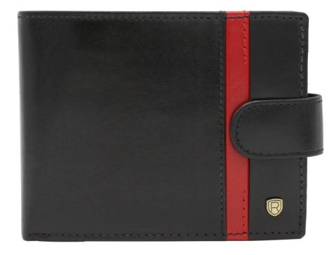 Portfel męski skórzany 22320L-RVTP BLACK+RED